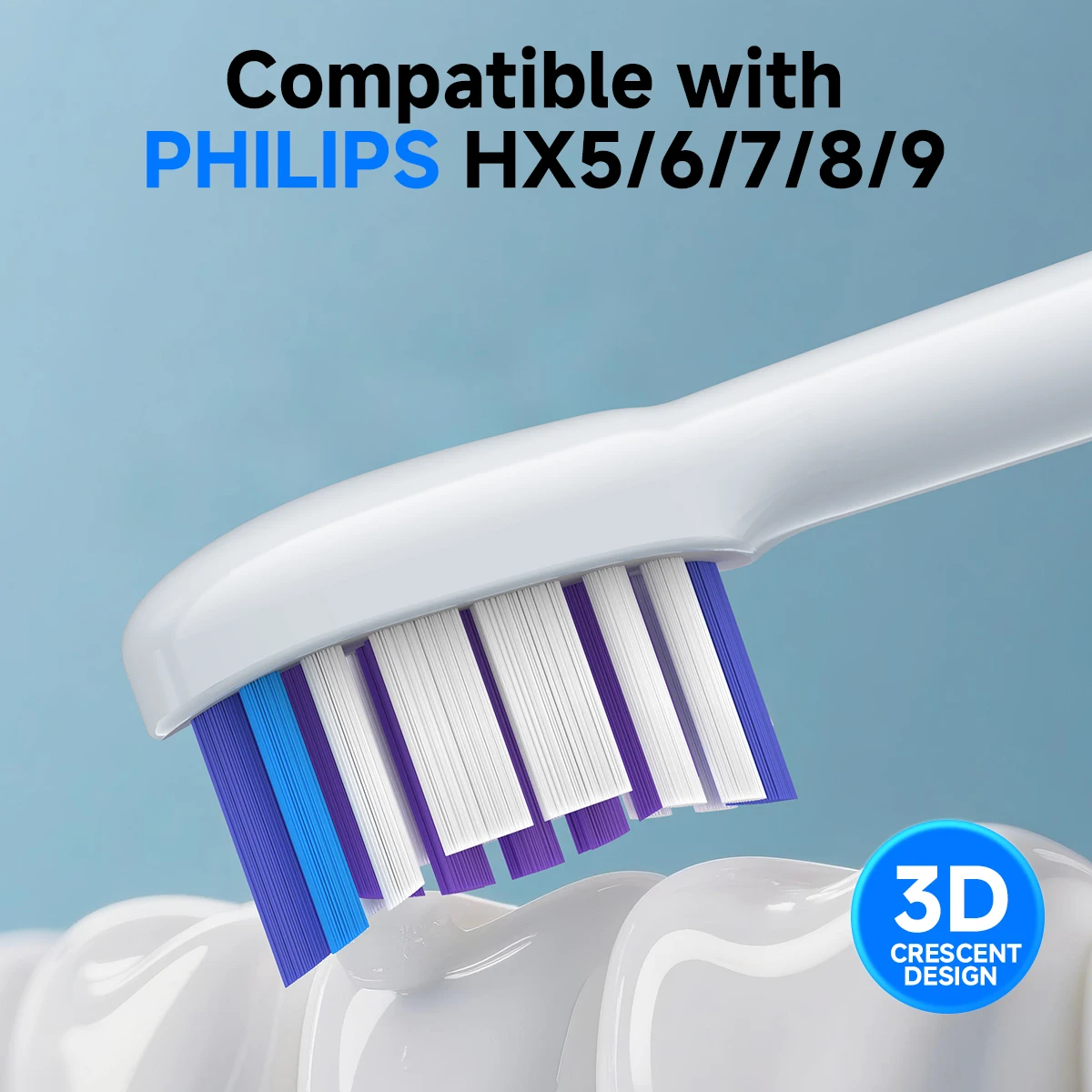 Насадка для зубной щетки, совместимая с моделями серий Philips Sonicare HX5/HX6/HX9/HX8/HX7 Hx6920 HX5100 HX6100 HX6610
Насадка для зубной щетки, совместимая с моделями серий Philips Sonicare HX5/HX6/HX9/HX8/HX7 Hx6920 HX5100 HX6100 HX6610