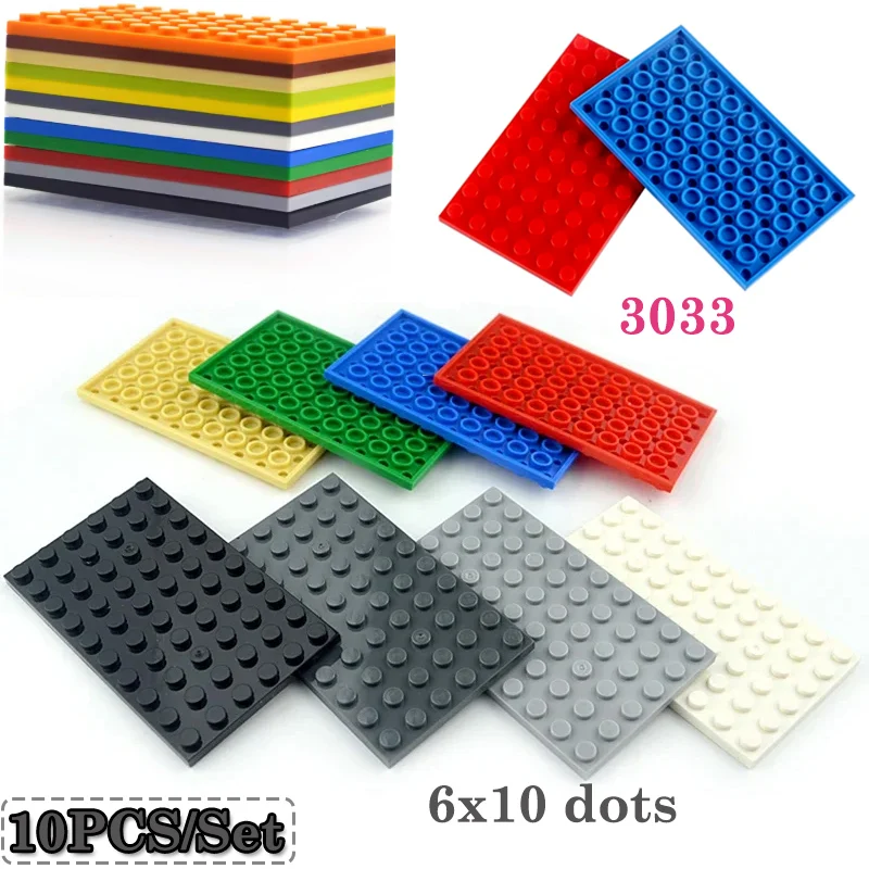 10Pcs 6x10 Dots Thin Plate Building Blocks Parts MOC Classic Assembled Plate Bottom Compatible 3033 Educational Toy Bricks Gifts
10Pcs 6x10 Dots Thin Plate Building Blocks Parts MOC Classic Assembled Plate Bottom Compatible 3033 Educational Toy Bricks Gifts