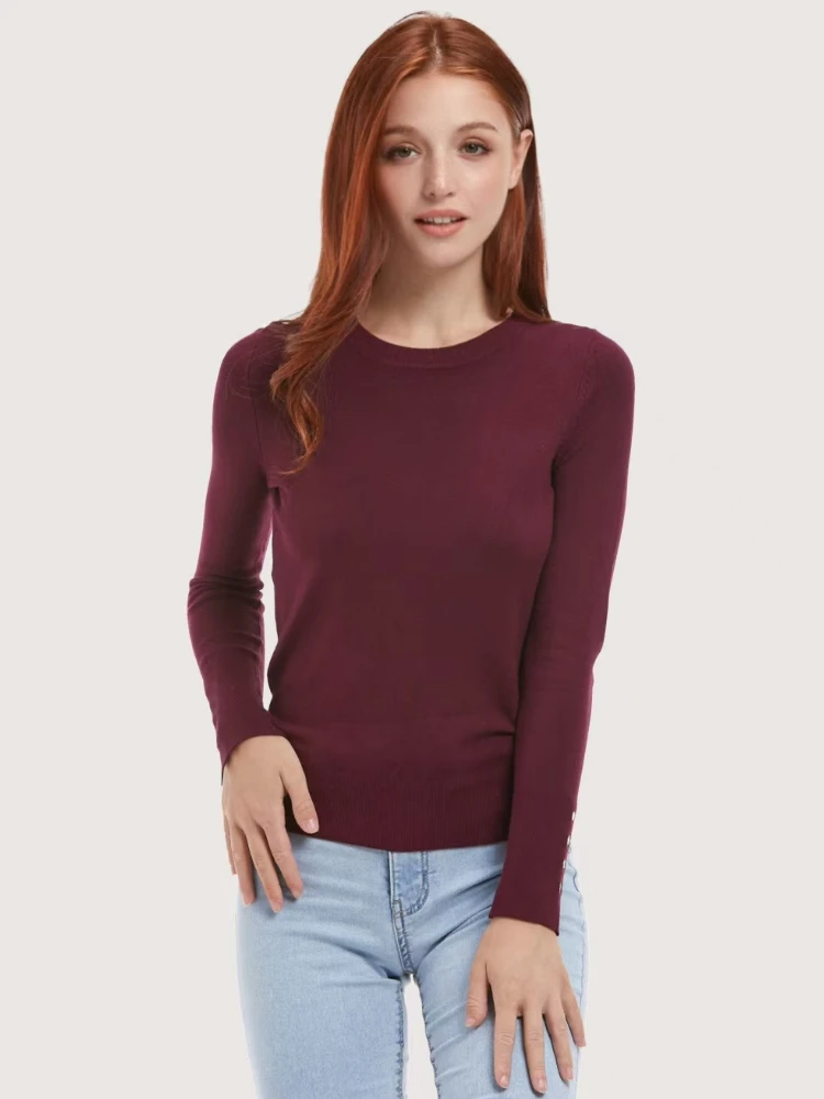 ZBZA Женские основные высокой стрейч Slim fit пуловер Круглый вырез с длинным рукавом с пуговицами Эластичный подол Многоцветный случайный свитер осень зима Новый женский шик вязать топ
ZBZA Женские основные высокой стрейч Slim fit пуловер Круглый вырез с длинным рукавом с пуговицами Эластичный подол Многоцветный случайный свитер осень зима Новый женский шик вязать топ