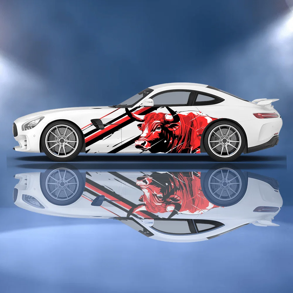 Black Line and Red Bull Head Car Sticker Full Body Decoration Covering Scratches Protect Auto Sticker Waterproof Car Vinyl Wraps
Black Line and Red Bull Head Car Sticker Full Body Decoration Covering Scratches Protect Auto Sticker Waterproof Car Vinyl Wraps