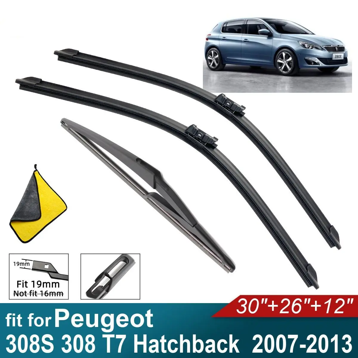 Car Windshield Wiper Blades Fit For Peugeot 308S 308 T7 Hatchback Rear Wiper Blades Soft Rubber Auto Front Windscreen
Car Windshield Wiper Blades Fit For Peugeot 308S 308 T7 Hatchback Rear Wiper Blades Soft Rubber Auto Front Windscreen