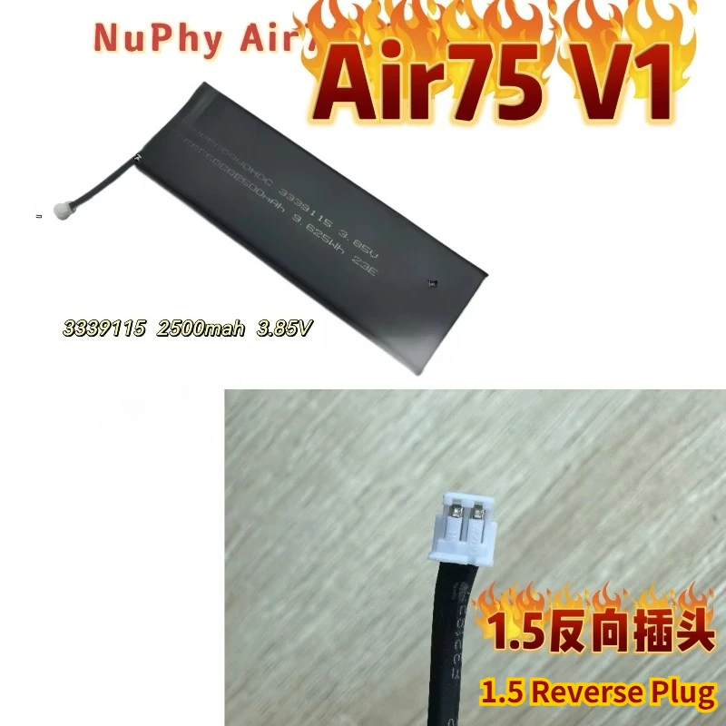 Battery 3339115 3.85V 2500mAh for Multiple Universal NuPhy Air75 V1 V2 Air60 Air96 V2 60HE Low Axis Mechanical Keyboard Battery
Battery 3339115 3.85V 2500mAh for Multiple Universal NuPhy Air75 V1 V2 Air60 Air96 V2 60HE Low Axis Mechanical Keyboard Battery