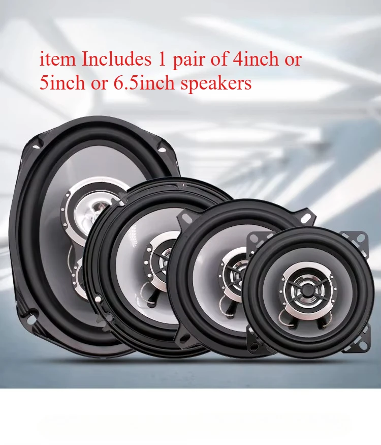 Factory Wholesale Best RMS 30W-4inch/35W-5Inch/6inch 2-way 4ohm car audio Coaxial Speaker High Quality 75hz-20khz Car Speaker
Factory Wholesale Best RMS 30W-4inch/35W-5Inch/6inch 2-way 4ohm car audio Coaxial Speaker High Quality 75hz-20khz Car Speaker