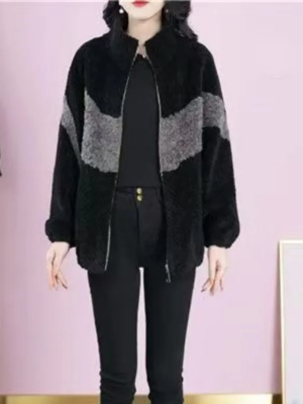 Женская зимняя теплая куртка из искусственного меха овчины с молнией, цветная, большого размера, с лоскутным дизайном, для повседневной носки...
Женская зимняя теплая куртка из искусственного меха овчины с молнией, цветная, большого размера, с лоскутным дизайном, для повседневной носки...