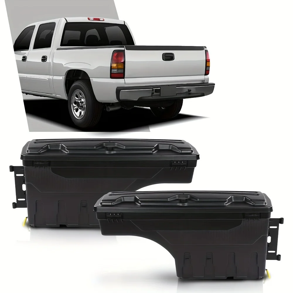 Truck Bed Storage Tool Boxs Left And Right Side Fit For Chevy Silverado for GMC Sierra 1500 2500 3500 1999-2007 Black
Truck Bed Storage Tool Boxs Left And Right Side Fit For Chevy Silverado for GMC Sierra 1500 2500 3500 1999-2007 Black