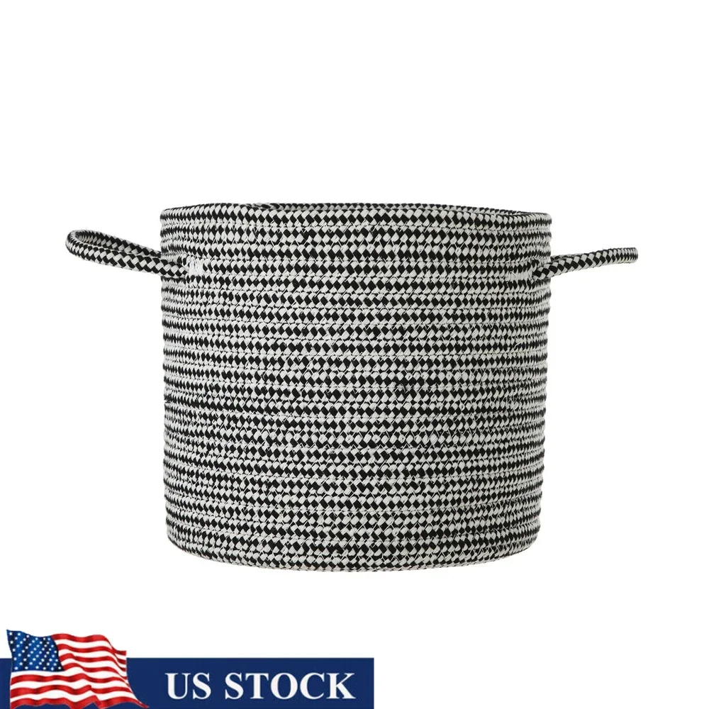 Круглая корзина для хранения из хлопчатобумажной веревки с ручками, декоративный органайзер, игрушки, одеяла, растения, домашний декор, домашний декор, богемный стиль
Круглая корзина для хранения из хлопчатобумажной веревки с ручками, декоративный органайзер, игрушки, одеяла, растения, домашний декор, домашний декор, богемный стиль