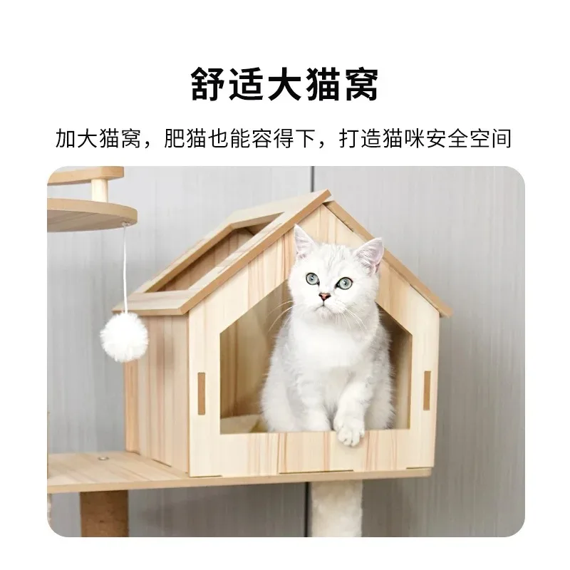 Large Climbing Frame Tree Toy Scratching Board Vertical Space Saver Cat Tower with Scratcher and Perches for Kittens and Cats
Large Climbing Frame Tree Toy Scratching Board Vertical Space Saver Cat Tower with Scratcher and Perches for Kittens and Cats
