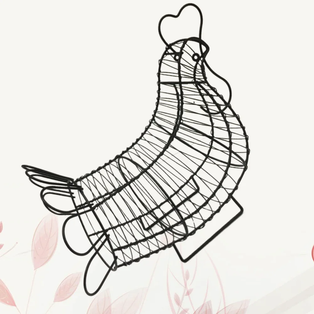 Chicken Hen Shaped Egg Basket Iron Wire Black Storage Rack Multi-Purpose Kitchen Living Room Egg Shelf Fruit Vegetable Holder
Chicken Hen Shaped Egg Basket Iron Wire Black Storage Rack Multi-Purpose Kitchen Living Room Egg Shelf Fruit Vegetable Holder