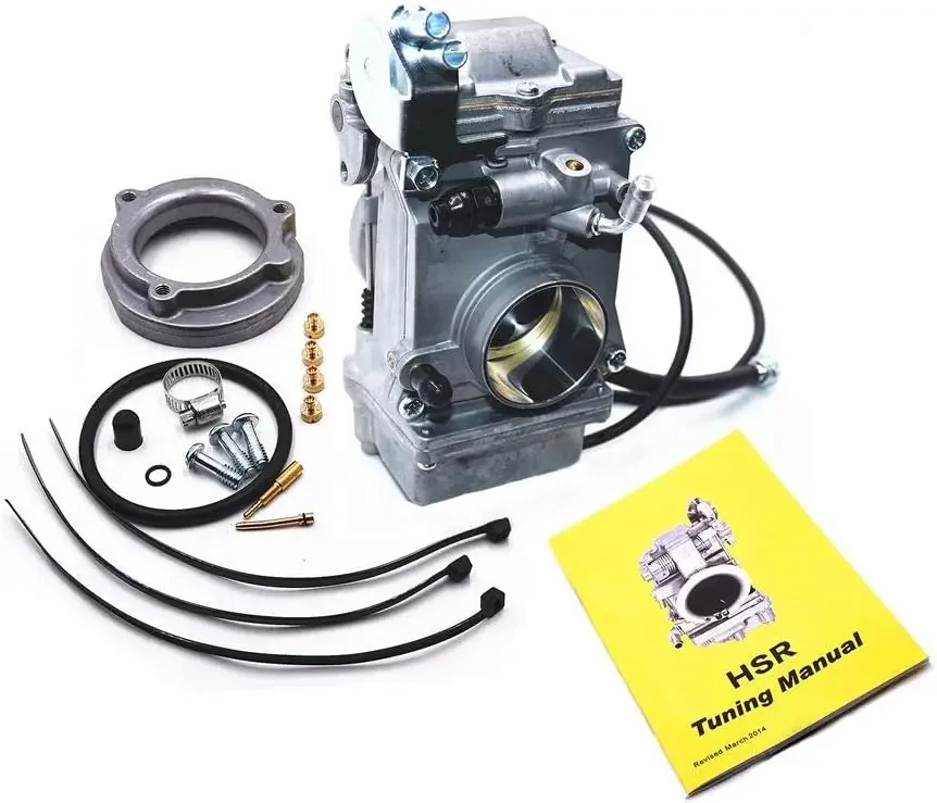 HSR42 Easy Kit Carburetor 42mm, Replacement for Evo Twin Cam 42-18 for Mikuni Carburetor HSR42 Carb
HSR42 Easy Kit Carburetor 42mm, Replacement for Evo Twin Cam 42-18 for Mikuni Carburetor HSR42 Carb