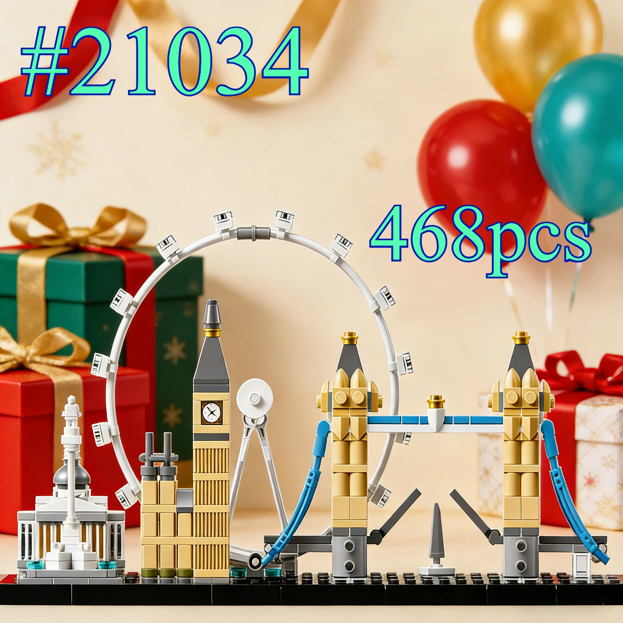 Наборы строительных блоков Landmarks of London 21034, подходящие для рождественских подарков, совместимые с частицами Legoed, 468 шт.
Наборы строительных блоков Landmarks of London 21034, подходящие для рождественских подарков, совместимые с частицами Legoed, 468 шт.