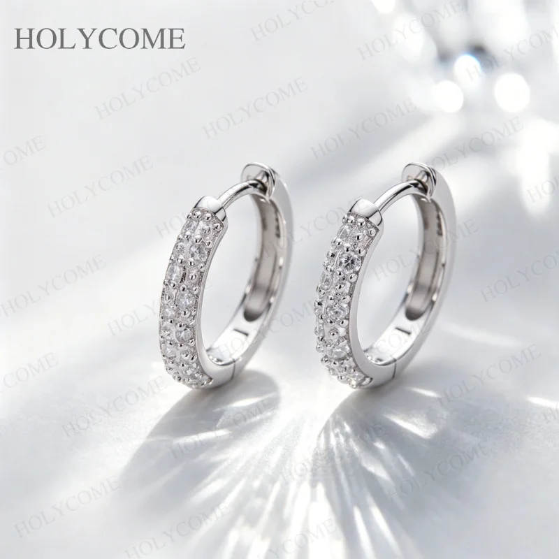 925 Sterling Silver Ear Needle Fashion Hoop Earrings Moissanite D Color Luxury Women's Silver Wedding Women's Jewelry Gift
925 Sterling Silver Ear Needle Fashion Hoop Earrings Moissanite D Color Luxury Women's Silver Wedding Women's Jewelry Gift