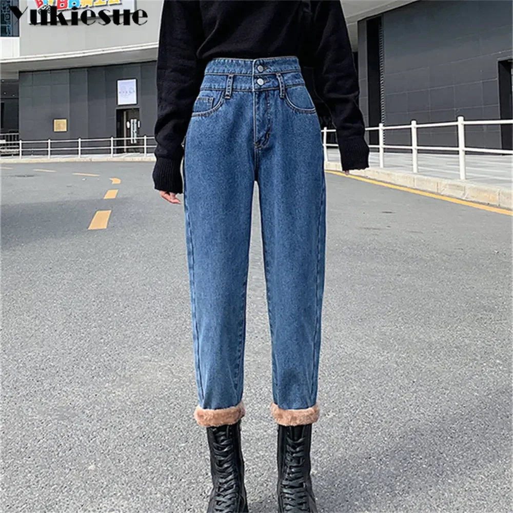 Зимние брюки-шаровары 2022, женские джинсы, женские модные повседневные свободные брюки из репы, брюки до щиколотки с высокой талией, женские пуговицы
Зимние брюки-шаровары 2022, женские джинсы, женские модные повседневные свободные брюки из репы, брюки до щиколотки с высокой талией, женские пуговицы