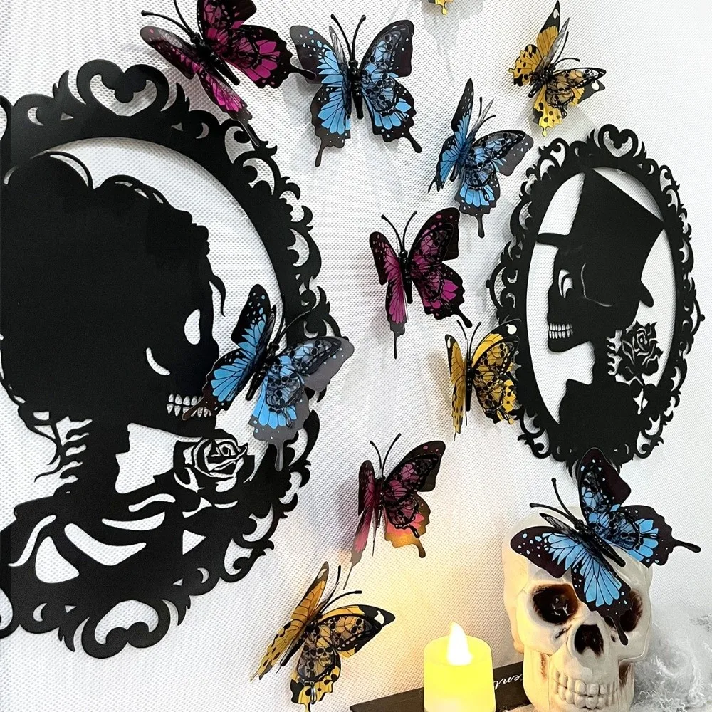Double Layer Halloween Wall Stickers PVC Hollow Out Butterfly Skull Stickers Black DIY 3D Butterfly Wallpaper Decal
Double Layer Halloween Wall Stickers PVC Hollow Out Butterfly Skull Stickers Black DIY 3D Butterfly Wallpaper Decal