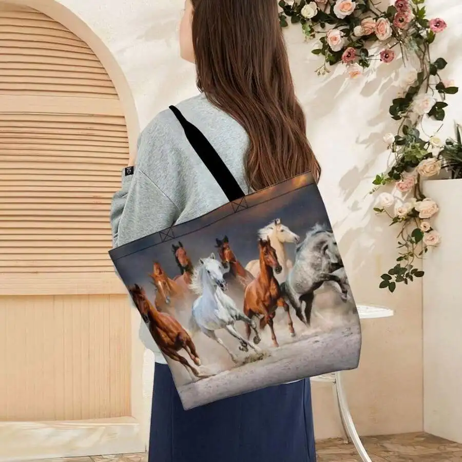 Running Horses Tote Bag For Adults Stylish Horse Graphic Shoulder Bag Casual Everyday Use
Running Horses Tote Bag For Adults Stylish Horse Graphic Shoulder Bag Casual Everyday Use
