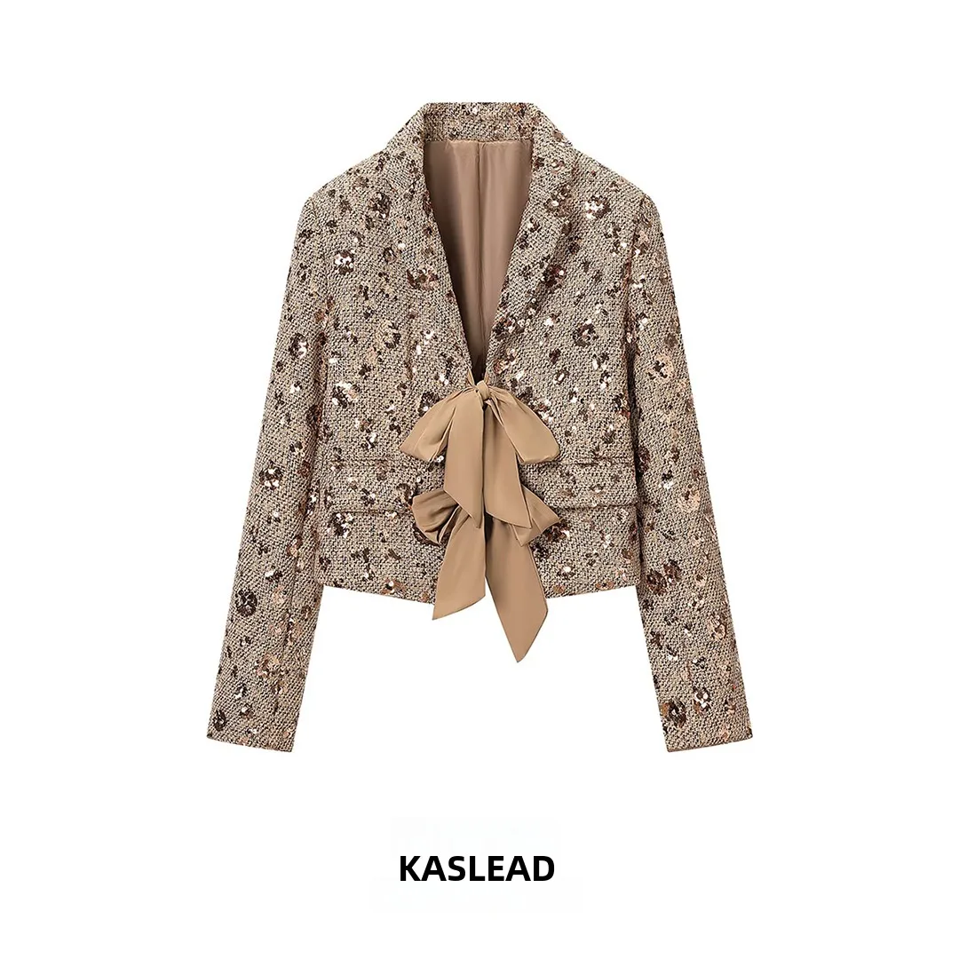KASLEAD Fashionable Tweed Belted Women's Suit Jacket Short Outerwear Street Style Long Sleeve Floral Print Polyester Fiber
KASLEAD Fashionable Tweed Belted Women's Suit Jacket Short Outerwear Street Style Long Sleeve Floral Print Polyester Fiber