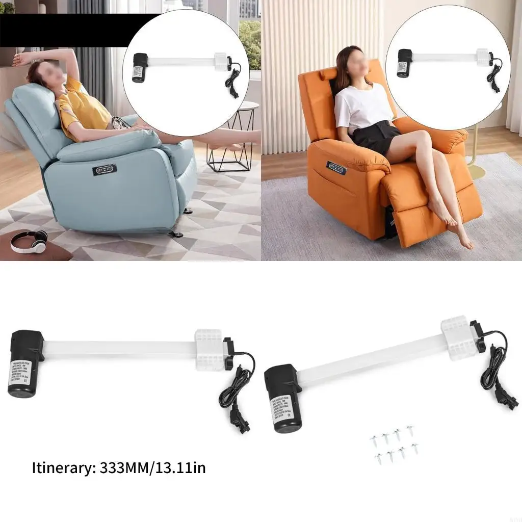 Multipurpose Quiet 24V Electric Lift Chair Actuator Motor 650N Thrusts 333mm Stroked Accessory for Recliner Replacement M4YD
Multipurpose Quiet 24V Electric Lift Chair Actuator Motor 650N Thrusts 333mm Stroked Accessory for Recliner Replacement M4YD