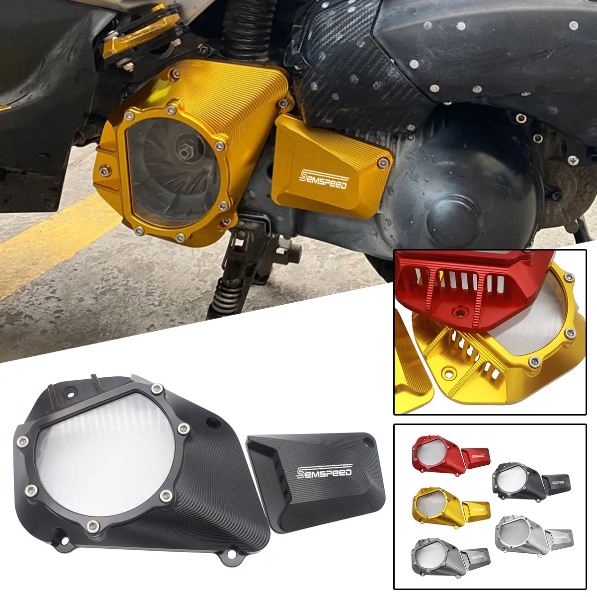 Motorcycle CNC Crank Case Cover For Yamaha NMAX 155 125 150 Aerox/NVX 2016-2019 2017 2018 Transparent Clutch Cover
Motorcycle CNC Crank Case Cover For Yamaha NMAX 155 125 150 Aerox/NVX 2016-2019 2017 2018 Transparent Clutch Cover