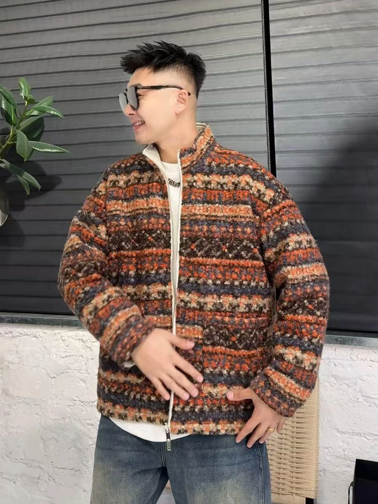 Trendy Double-Sided Casual Thiened Stand Collar Men's Jaet Autumn Winter Warmth Ethnic Sle Vintage Open Cardigan Coat
Trendy Double-Sided Casual Thiened Stand Collar Men's Jaet Autumn Winter Warmth Ethnic Sle Vintage Open Cardigan Coat