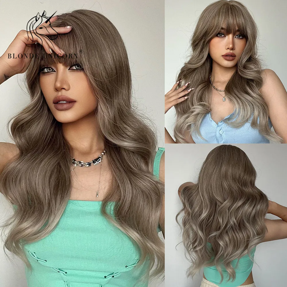 Blonde Unicorn Synthetic Long Wavy Wig Ombre Brown and Grey For Women Daily Party Use Wigs Heat Resistant Fiber With Bangs Hair
Blonde Unicorn Synthetic Long Wavy Wig Ombre Brown and Grey For Women Daily Party Use Wigs Heat Resistant Fiber With Bangs Hair