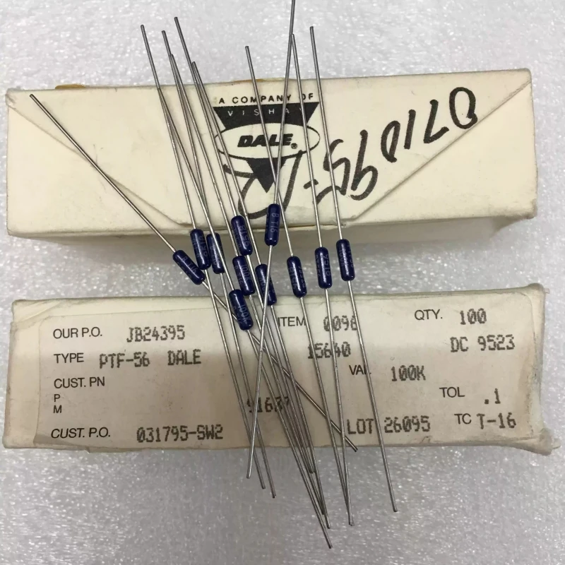 DALE 100K 0.1% PTF56 T16 5PPM precision low-temperature drift resistor 2.4X7.3MM
DALE 100K 0.1% PTF56 T16 5PPM precision low-temperature drift resistor 2.4X7.3MM