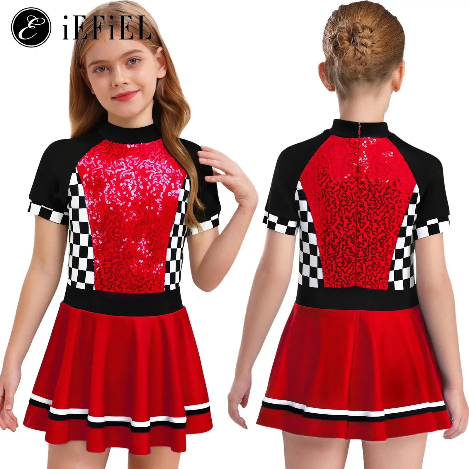 Girls Race Car Driver Costume Sequins Short Sleeve A Line Racer Dress Halloween Theme Cosplay Party Fancy Dress-up
Girls Race Car Driver Costume Sequins Short Sleeve A Line Racer Dress Halloween Theme Cosplay Party Fancy Dress-up