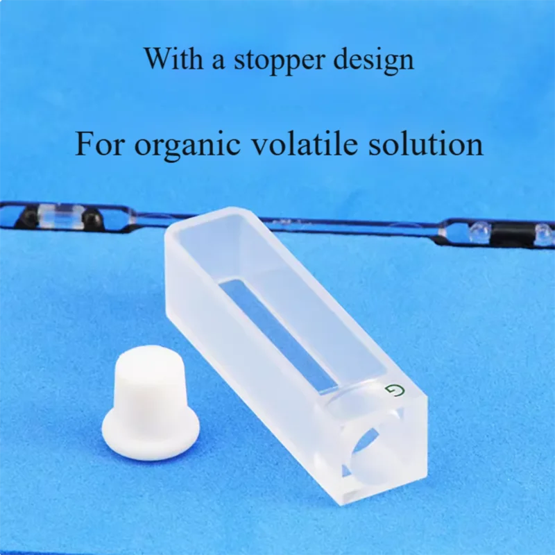 Glass cuvette 10mm sample tank with plug and plug sealed two-way light-proof volatilization and high light transmission research
Glass cuvette 10mm sample tank with plug and plug sealed two-way light-proof volatilization and high light transmission research