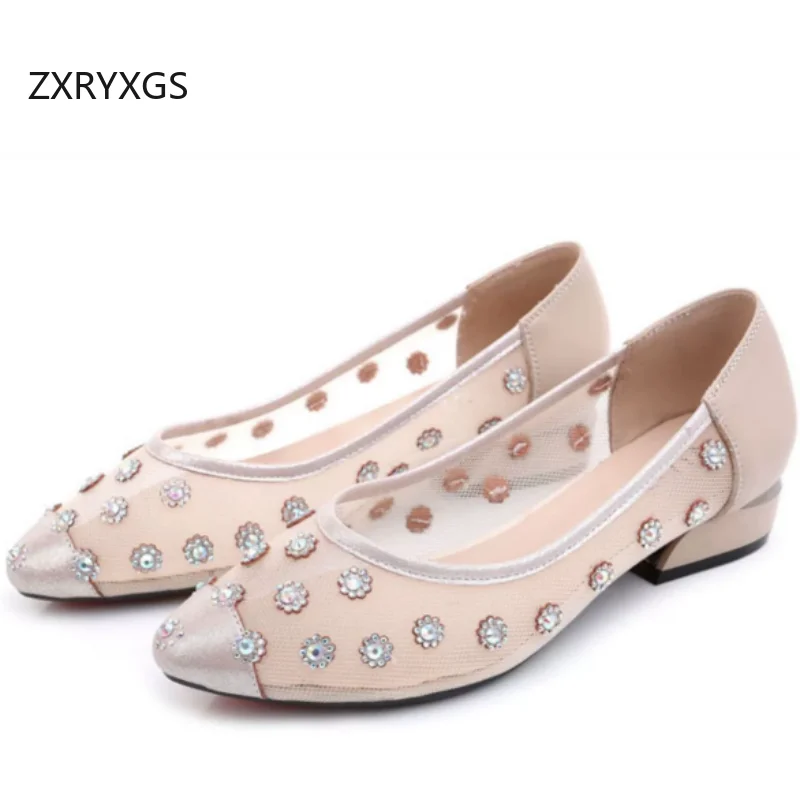 ZXRYXGS New Trendy Genuine Leather Mesh Shoes Rhinestone Sandals 2025 Summer Pointed Elegant Low Heel Women Large Size Sandals
ZXRYXGS New Trendy Genuine Leather Mesh Shoes Rhinestone Sandals 2025 Summer Pointed Elegant Low Heel Women Large Size Sandals