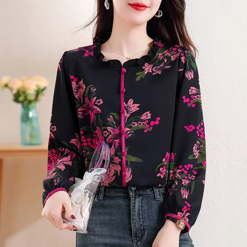 New Print Versatile Pullover Loose Temperament Chinese Style Top Chiffon Blouses Shirt Women's Long Sleeved Spring and Autumn
New Print Versatile Pullover Loose Temperament Chinese Style Top Chiffon Blouses Shirt Women's Long Sleeved Spring and Autumn