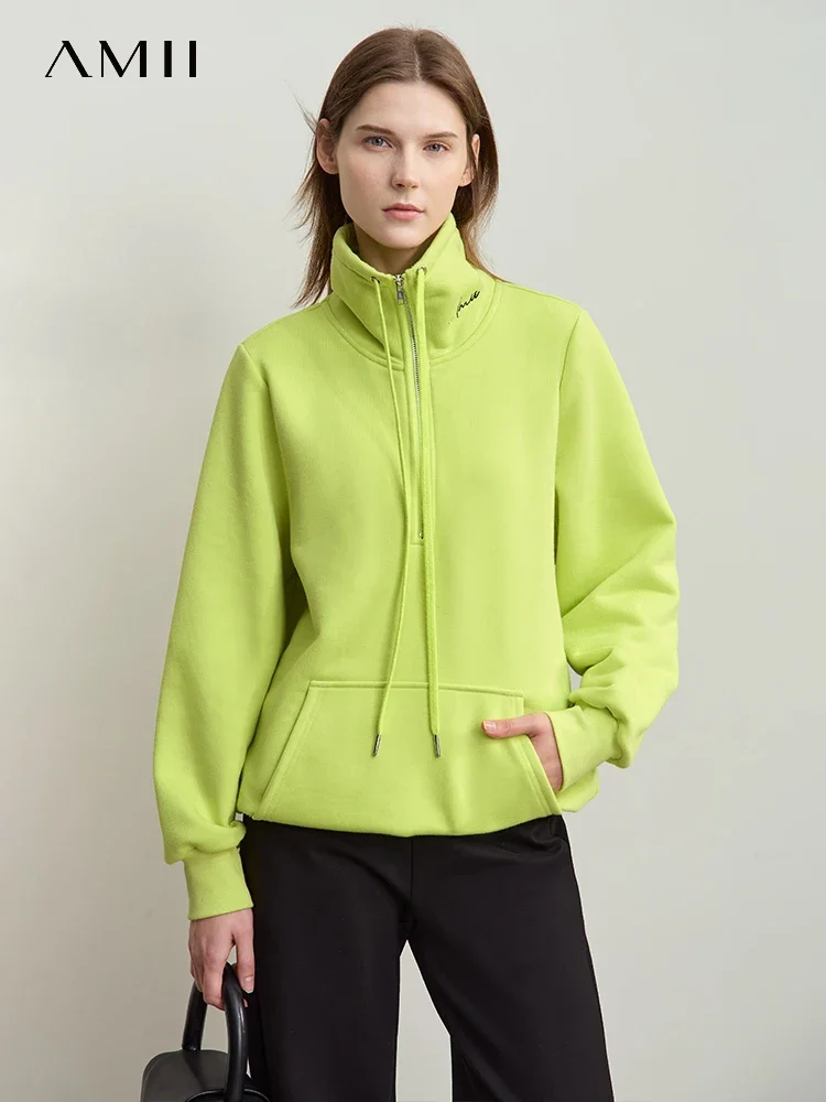 AMII Minimalism Women's Turtleneck Sweatshirts Drawstring Zipper Letter Embroidery 2024 Winter Commuter Fleece Hoodies 12444129
AMII Minimalism Women's Turtleneck Sweatshirts Drawstring Zipper Letter Embroidery 2024 Winter Commuter Fleece Hoodies 12444129