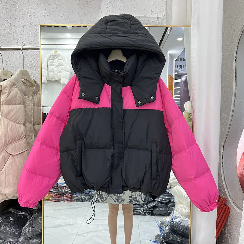 2023 Winter Women New Korean Fashion Short Down Jacket Warm Cotton Hooded Coat Thick Casual Contrast Parkas
2023 Winter Women New Korean Fashion Short Down Jacket Warm Cotton Hooded Coat Thick Casual Contrast Parkas