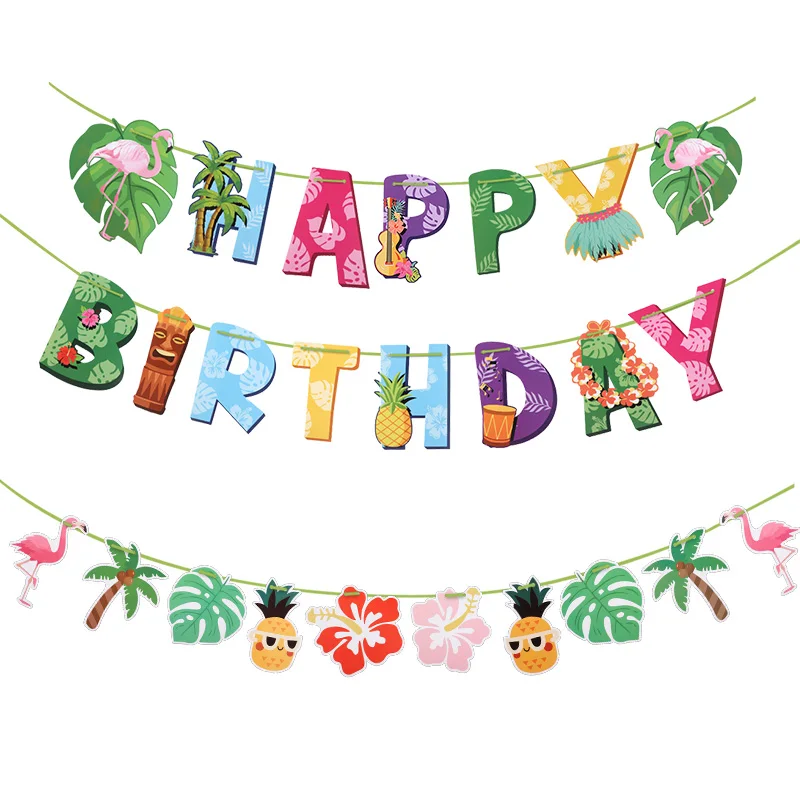 Hawaiian Birthday Party Flamingo Coconut Tree Palm Leaf Garlands Summer Tropical Holiday Beach Party Decoration Banner Supplies
Hawaiian Birthday Party Flamingo Coconut Tree Palm Leaf Garlands Summer Tropical Holiday Beach Party Decoration Banner Supplies
