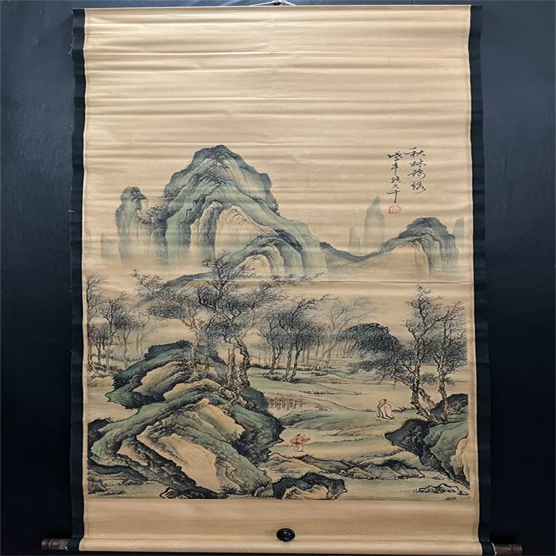 China old Celebrity paintings- Zhang Daqian's Watercolor landscape painting Scroll Autumn Forest Splendor Picture
China old Celebrity paintings- Zhang Daqian's Watercolor landscape painting Scroll Autumn Forest Splendor Picture