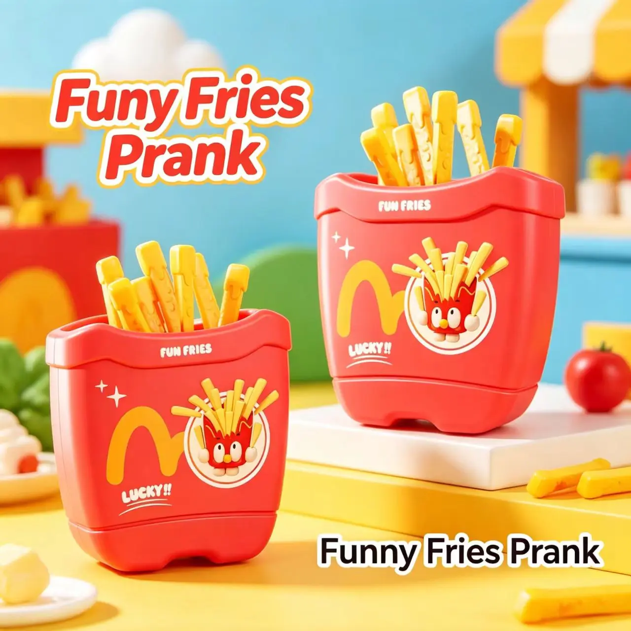 Pop Up Fries Lottery Prank Toy, Parent-Kid Family Party Interactive Desktop Game, Portable Mini Surprise Board Game Holiday Gift
Pop Up Fries Lottery Prank Toy, Parent-Kid Family Party Interactive Desktop Game, Portable Mini Surprise Board Game Holiday Gift