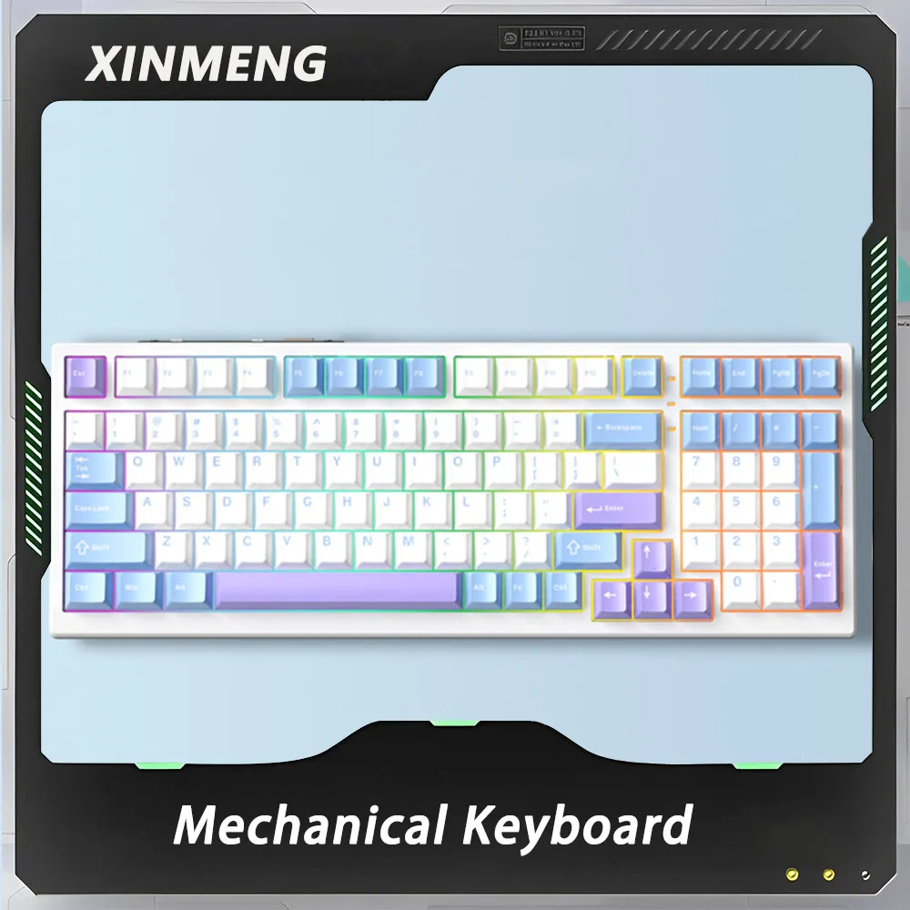 Механическая клавиатура XINMENG X98ProV2, игровая клавиатура с тремя режимами, RGB подсветкой, без проводов, с горячей заменой, для офиса
Механическая клавиатура XINMENG X98ProV2, игровая клавиатура с тремя режимами, RGB подсветкой, без проводов, с горячей заменой, для офиса