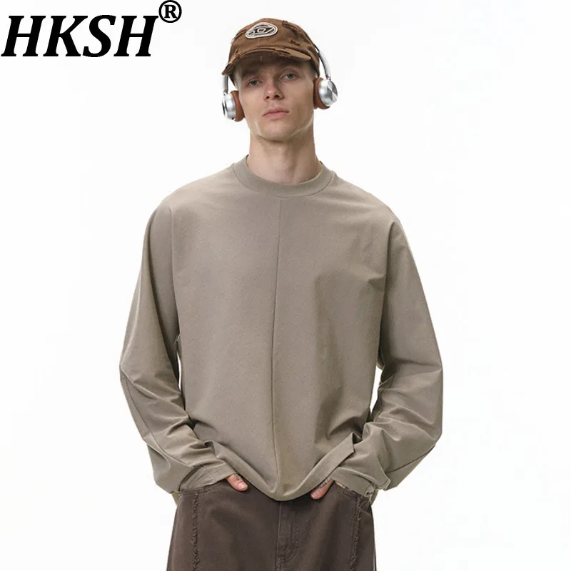 HKSH Весна Осень Новая Мужская однотонная футболка с длинным рукавом Модная уличная повседневная футболка с круглым вырезом Элегантные модные шикарные топы HK11718
HKSH Весна Осень Новая Мужская однотонная футболка с длинным рукавом Модная уличная повседневная футболка с круглым вырезом Элегантные модные шикарные топы HK11718