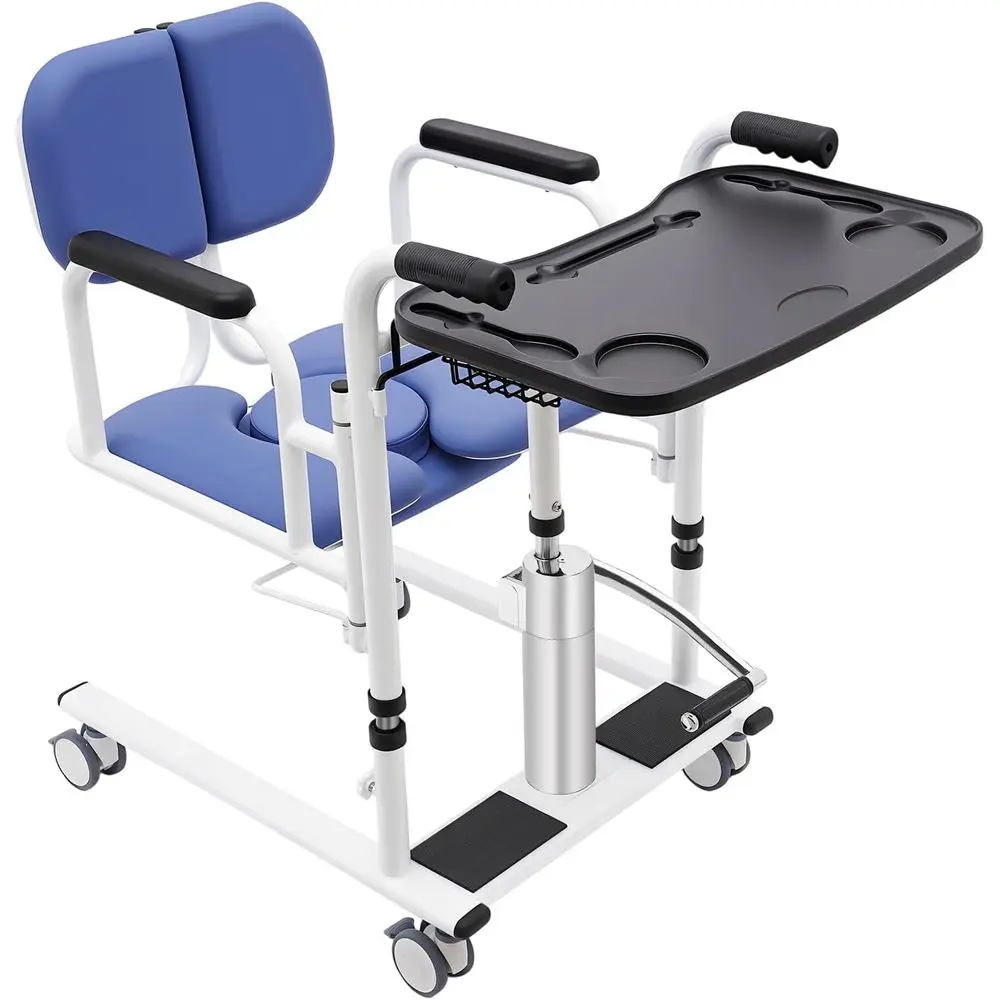 Hydraulic Adjustable Height Patient Transfer Chair with Split Seat, Detachable Cushion, and Portable Potty for Hospitals and Eld
Hydraulic Adjustable Height Patient Transfer Chair with Split Seat, Detachable Cushion, and Portable Potty for Hospitals and Eld