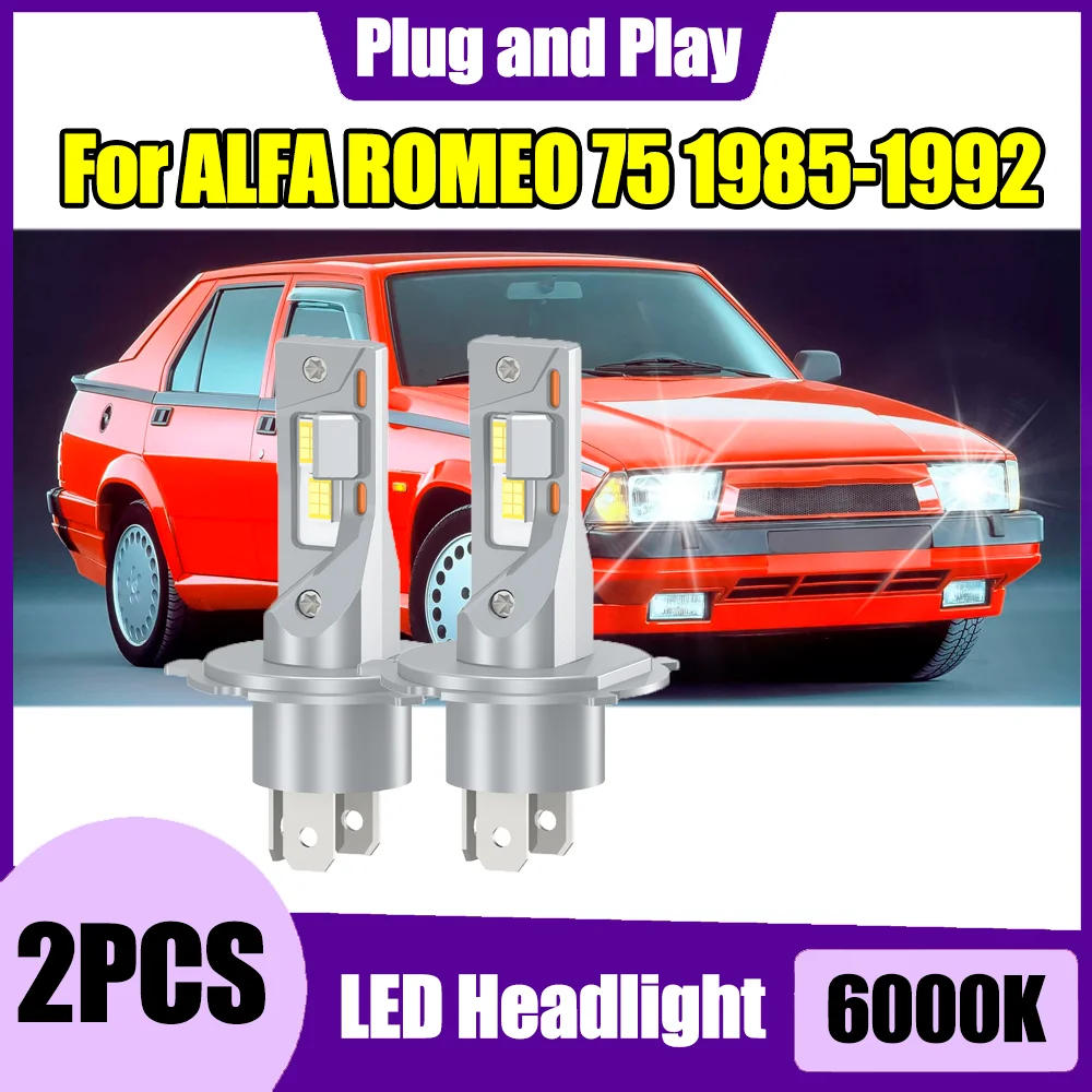 2PCS Canbus LED Car Headlight 3570 CSP Chips 22000LM High Low Beam Auto Lamp 12V Led Lights 6000K For ALFA ROMEO 75 1985-1992
2PCS Canbus LED Car Headlight 3570 CSP Chips 22000LM High Low Beam Auto Lamp 12V Led Lights 6000K For ALFA ROMEO 75 1985-1992