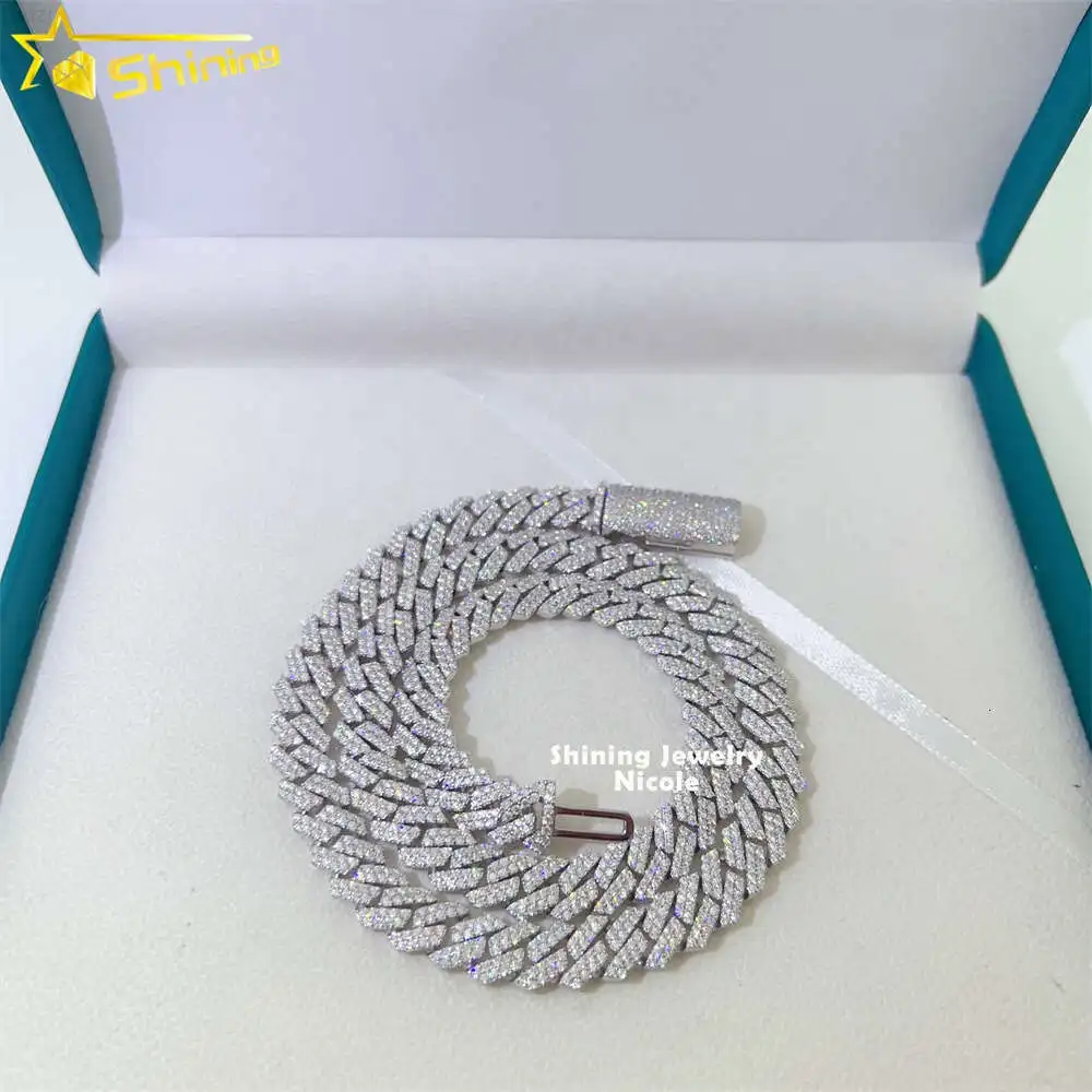 High End Fashion 925 Silver Jewelry Iced Out Cuban Link Chain 10mm Width Custom Hip Hop Necklace Moissanite Cuban Chain
High End Fashion 925 Silver Jewelry Iced Out Cuban Link Chain 10mm Width Custom Hip Hop Necklace Moissanite Cuban Chain