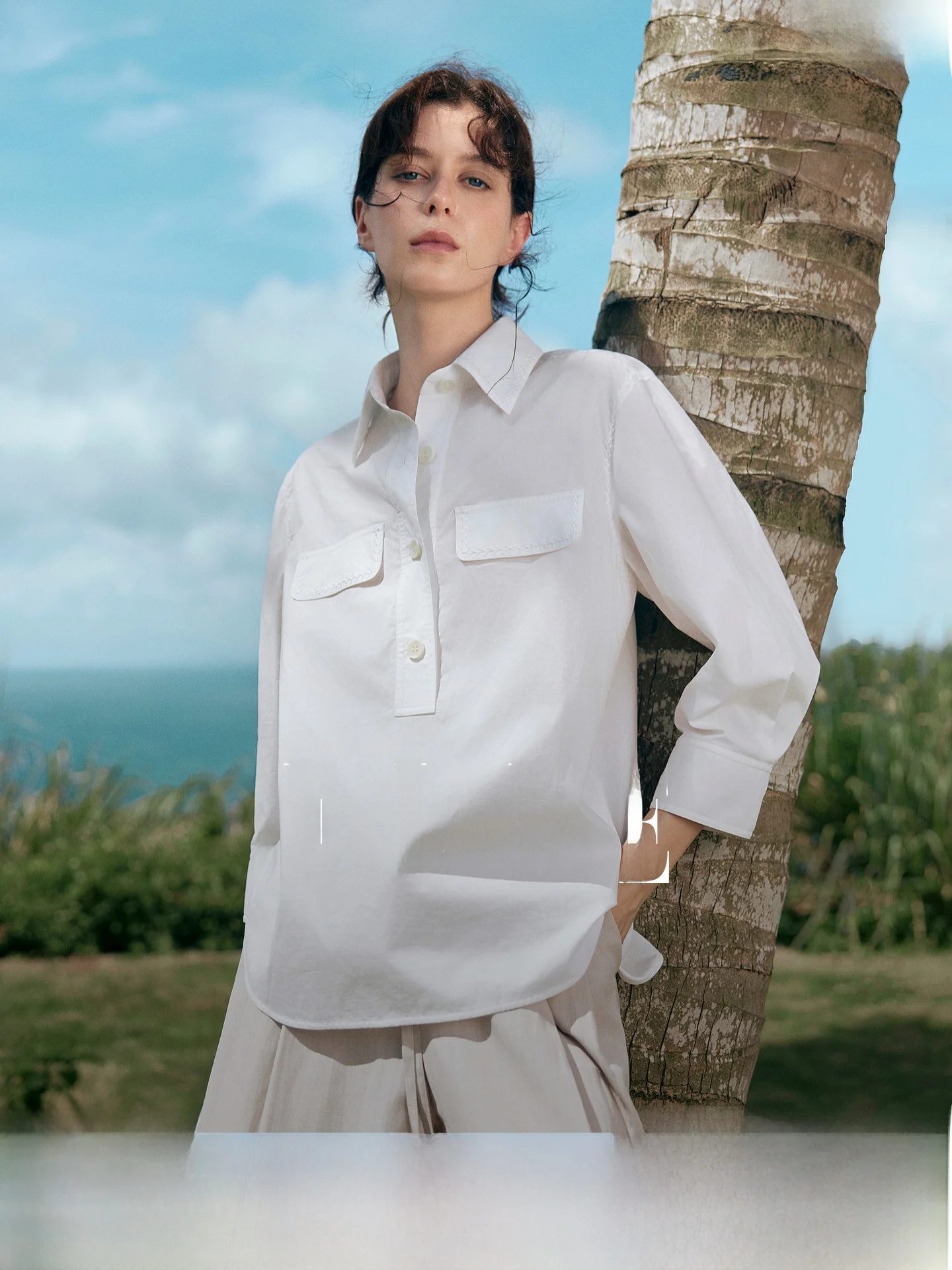 Elle Women's White Pure Cotton Casual Shirt Summer New Loose Style Commute Style Seven-Quarter Sleeve Shirt Female Fashion
Elle Women's White Pure Cotton Casual Shirt Summer New Loose Style Commute Style Seven-Quarter Sleeve Shirt Female Fashion