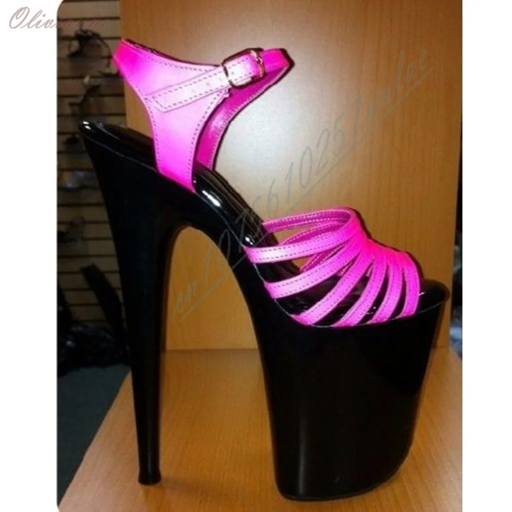 Deep Pink Hollow Belts Platform Sandals Black and Pink Color Stiletto High Heel Open Toe Ple Dance Women Shoes 2026 Summer Sexy
Deep Pink Hollow Belts Platform Sandals Black and Pink Color Stiletto High Heel Open Toe Ple Dance Women Shoes 2026 Summer Sexy