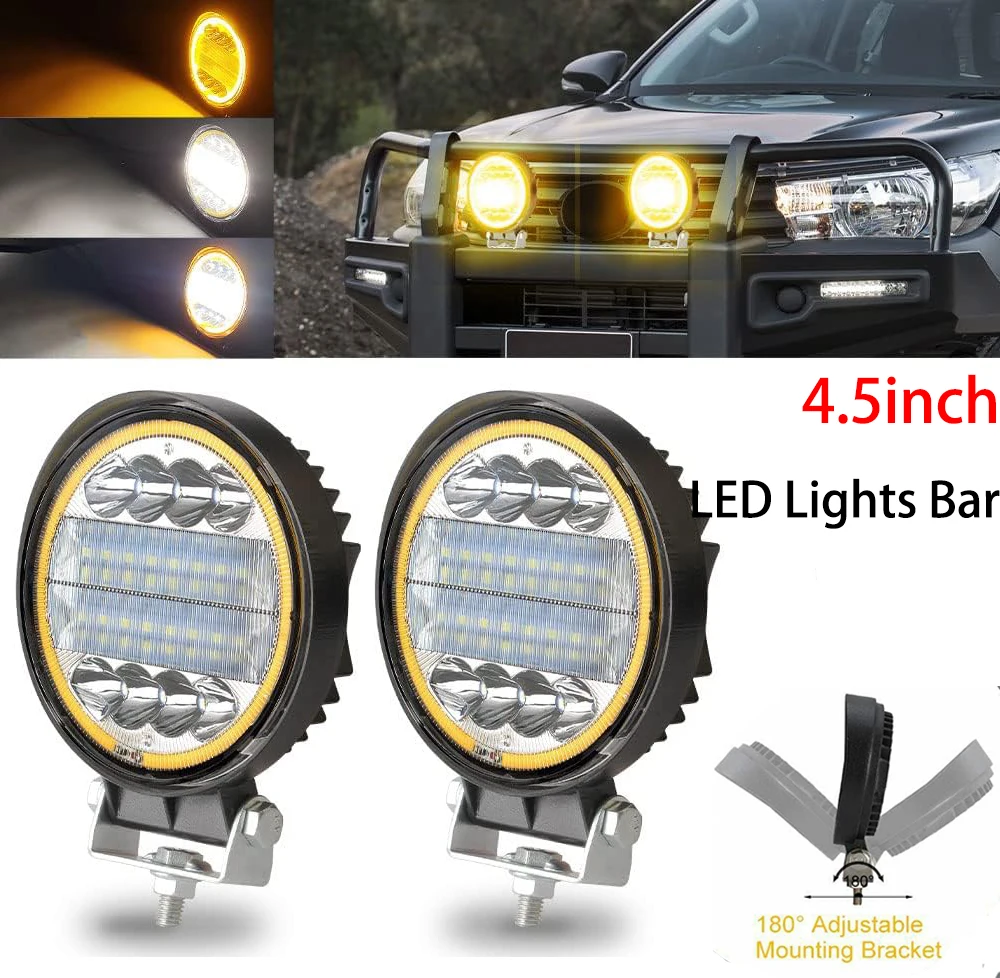 2Pcs 4.5inch Round Tractor 72W LED Work Light Car, Truck Excavator Forklift Offroad Waterproof Spot Flood Combo Driving Lighting
2Pcs 4.5inch Round Tractor 72W LED Work Light Car, Truck Excavator Forklift Offroad Waterproof Spot Flood Combo Driving Lighting