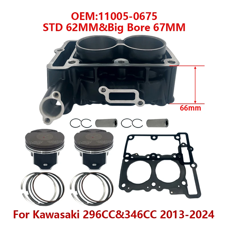 STD 62mm 300cc Big Bore 67mm 346cc for 13-24 Kawasaki EX300 Ninja 300 ABS 11005-0675 Cylinder piston gasket Rebuild Overhaul Kit
STD 62mm 300cc Big Bore 67mm 346cc for 13-24 Kawasaki EX300 Ninja 300 ABS 11005-0675 Cylinder piston gasket Rebuild Overhaul Kit