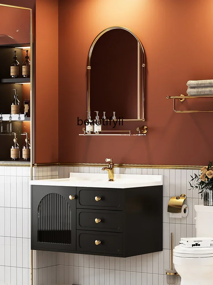 YH French Retro Bathroom Cabinet Oak Paint Washbasin Bathroom Ceramic Integrated Hand Washing Washstand
YH French Retro Bathroom Cabinet Oak Paint Washbasin Bathroom Ceramic Integrated Hand Washing Washstand