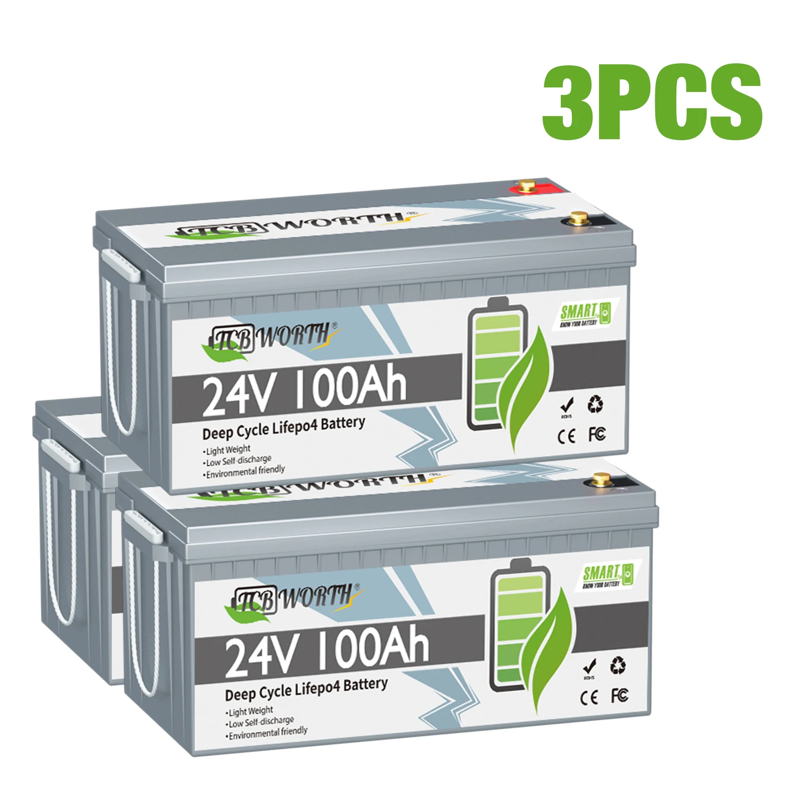 24V 12V 100AH LiFePO4 Battery Lithium Iron Phosphate Pack 100A BMS 6000 Cycles For RV Golf Cart Home Energy Storage
24V 12V 100AH LiFePO4 Battery Lithium Iron Phosphate Pack 100A BMS 6000 Cycles For RV Golf Cart Home Energy Storage