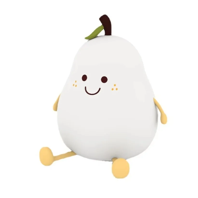 Cute Pear Fruit Silicone Night Light Touch Control USB Rechargeable 7 Color Dimming Bedside Lamp For Bedroom Decor Baby Gifts
Cute Pear Fruit Silicone Night Light Touch Control USB Rechargeable 7 Color Dimming Bedside Lamp For Bedroom Decor Baby Gifts