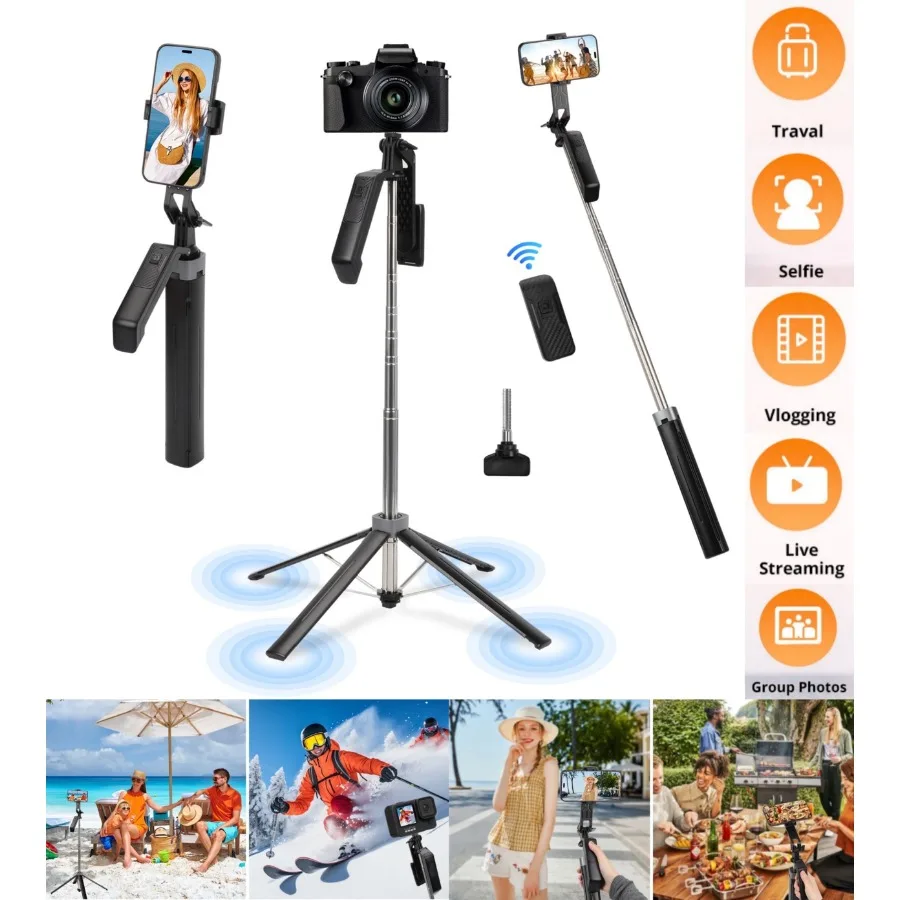 71" Phone Tripod Quadripod with Remote, Extendable Selfie Stick Tripod for Cell Phone&Camera Compatible with Iphone, Android Ad
71" Phone Tripod Quadripod with Remote, Extendable Selfie Stick Tripod for Cell Phone&Camera Compatible with Iphone, Android Ad