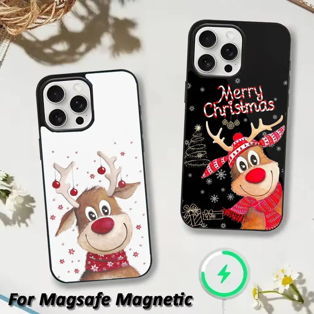 Merry Christmas elk Phone Case For iPhone 17 16 15 14 13 12 Pro Max Plus for Magsafe Mirror Wireless Magnetic Cover
Merry Christmas elk Phone Case For iPhone 17 16 15 14 13 12 Pro Max Plus for Magsafe Mirror Wireless Magnetic Cover