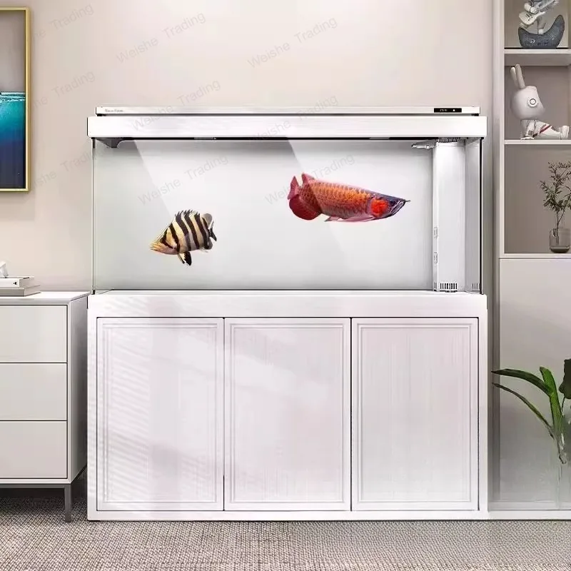 Large arowana tank, ultra-white glass living room, household bottom filtration, water-free ecological aquarium
Large arowana tank, ultra-white glass living room, household bottom filtration, water-free ecological aquarium