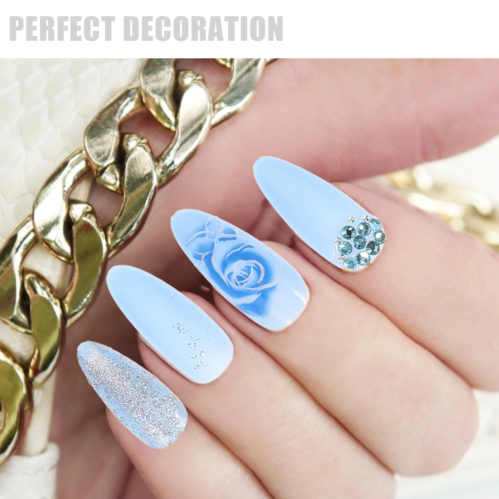Rose Design Fake Nails Press On False Artificial Nail Tips For Women Manicure Supplies Blue Rose Pattern Press On Nails For
Rose Design Fake Nails Press On False Artificial Nail Tips For Women Manicure Supplies Blue Rose Pattern Press On Nails For