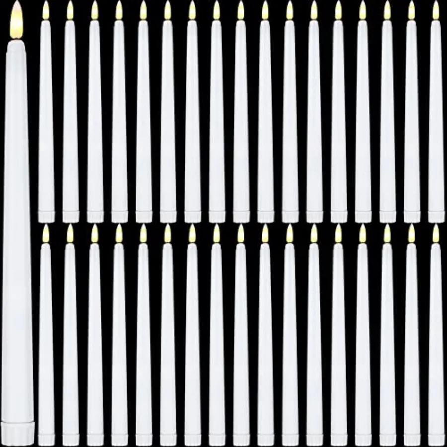 36 Pieces Flameless Taper Candles Battery Operated Bulk 11" Plastic Lights LED Candlesticks Window Candles for Birthday Wedding
36 Pieces Flameless Taper Candles Battery Operated Bulk 11" Plastic Lights LED Candlesticks Window Candles for Birthday Wedding
